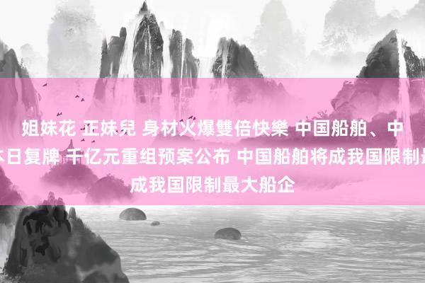 姐妹花 正妹兒 身材火爆雙倍快樂 中国船舶、中国重工本日复牌 千亿元重组预案公布 中国船舶将成我国限制最大船企